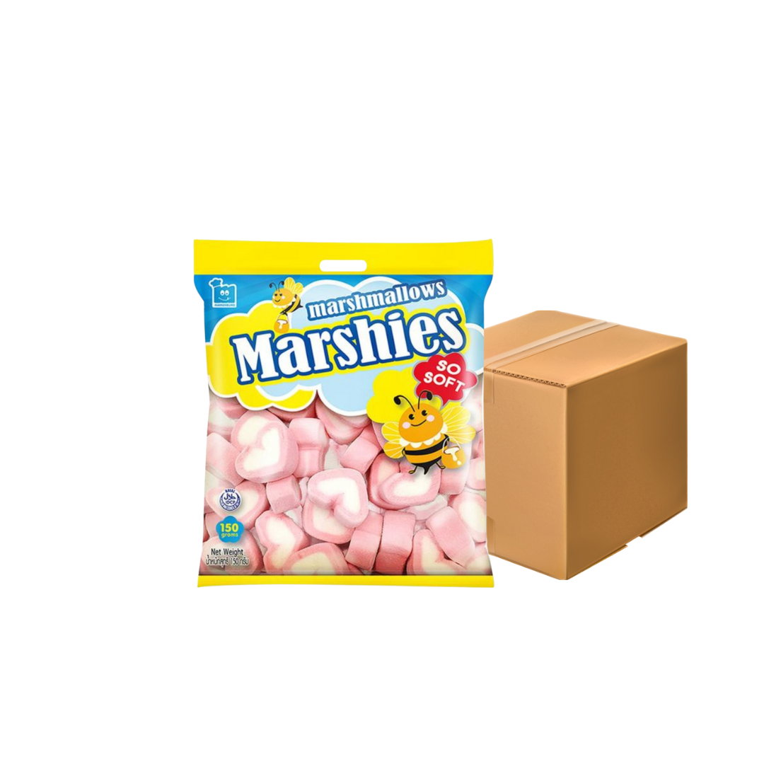 ยกลัง Marshies มาชเมลโล่ รูปหัวใจ สตอเบอรี่ 150g