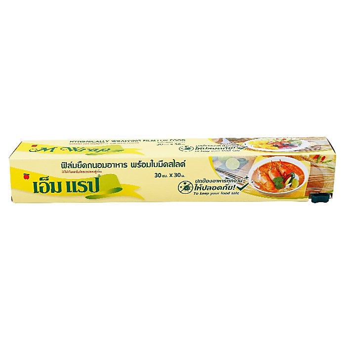 M Wrap ฟิล์มยืดถนอมอาหาร พร้อมใบมีดสไลด์