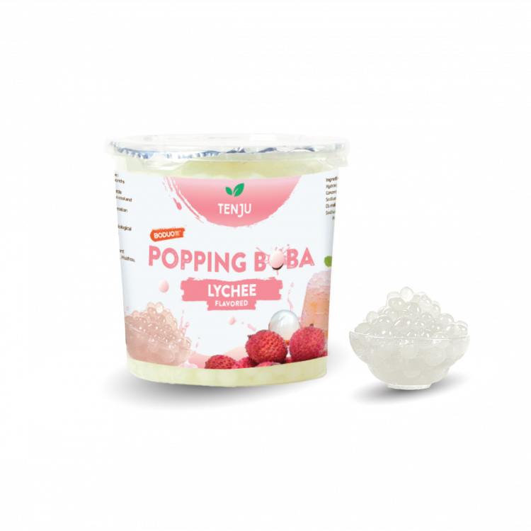 Tenju ไข่มุกป๊อป รสลิ้นจี่ Lychee popping boba (ตรา เทนจู)