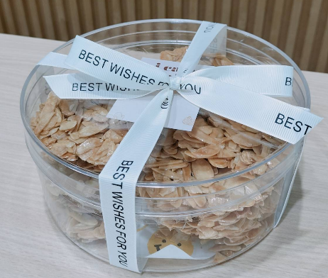 Almond Tuiles ขนมเบื้อง ฝรั่งเศส กล่อง กว้าง17*สูง8cm